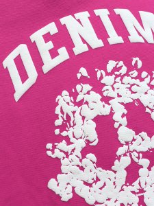 画像4: 【送料無料】DENIM TEARS DENIM UNIVERSTIY HOODIE PINK/WHITE (4)