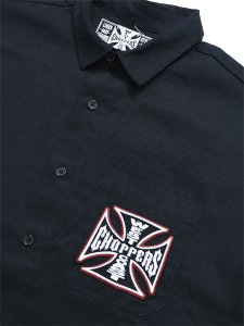 画像3: 【送料無料】WEST COAST CHOPPERS FLAMING LOGO BOXY SHIRT (3)
