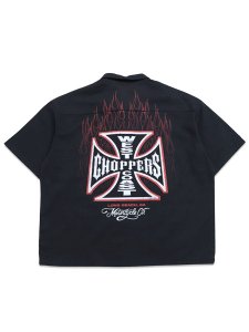 画像2: 【送料無料】WEST COAST CHOPPERS FLAMING LOGO BOXY SHIRT (2)