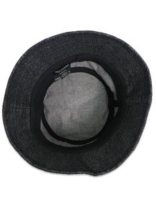 画像5: 【送料無料】TRUE RELIGION LOGO DENIM BUCKET HAT BLACK (5)