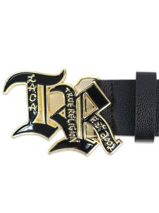 画像2: 【送料無料】TRUE RELIGION OLD ENGLISH TR BUCKLE BELT BLACK (2)