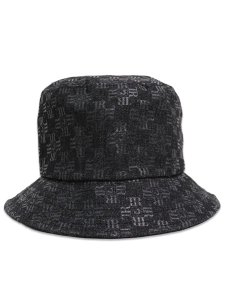 画像4: 【送料無料】TRUE RELIGION LOGO DENIM BUCKET HAT BLACK (4)