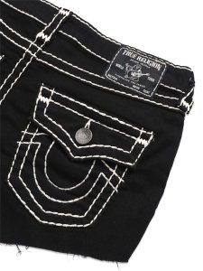 画像5: 【送料無料】TRUE RELIGION WMNS JOEY LOW RISE SUPER T FLAP SHORT BODY RINSE BLACK (5)