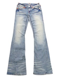 画像2: 【送料無料】TRUE RELIGION WMNS JOEY LOW RISE SUPER T FLARE PETAL BLOOM (2)