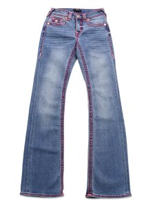 画像2: 【送料無料】TRUE RELIGION WMNS BECCA MID RISE SUPER T BOOTCUT CRYSTAL FLASH (2)
