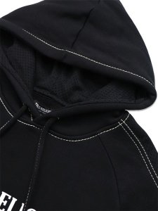 画像3: 【送料無料】TRUE RELIGION MESH PANEL BIG T CARGO HOODIE BLACK (3)