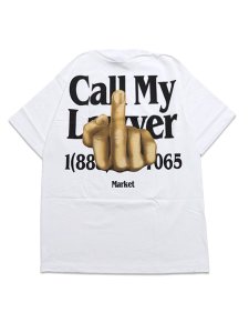 画像1: MARKET FLIP THE BIRD TEE WHITE (1)
