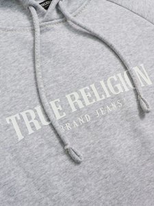 画像4: 【送料無料】TRUE RELIGION MESH PANEL BIG T CARGO HOODIE HEATHER GREY (4)