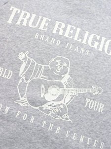 画像5: 【送料無料】TRUE RELIGION MESH PANEL BIG T CARGO HOODIE HEATHER GREY (5)