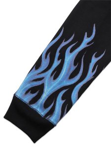 画像7: BOYZ N THE HOOD FLAMES PULLOVER BLACK/BLUE (7)