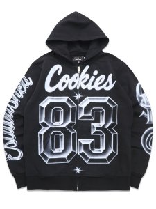 画像1: 【送料無料】COOKIES DRAFT DAY FULL ZIP HOODIE BLACK (1)