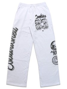 画像1: 【SALE】【送料無料】COOKIES CLOTHING DRAFT DAY SWEAT PANT WHITE (1)