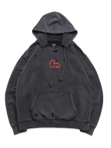 画像1: 【送料無料】EVISU POLAR ROCK AFTERHOOD SWEATSHIRT CHARCOAL (1)