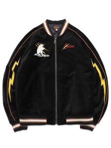 画像2: 【送料無料】EVISU RAIJIN SUKAJAN JACKET BLACK (2)