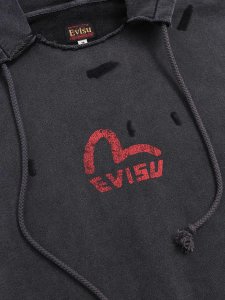 画像3: 【送料無料】EVISU POLAR ROCK AFTERHOOD SWEATSHIRT CHARCOAL (3)