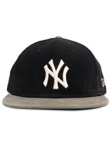 画像2: NEW ERA RC 9FIFTY LEATHER STRAP CORDUROY YANKEES BLK/GREY (2)
