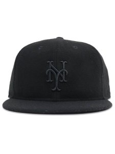 画像2: NEW ERA 9FIFTY SOFT BUCKRAM MELTON METS BLACK (2)