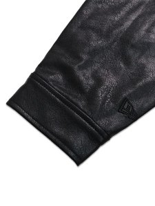 画像8: 【送料無料】NEW ERA SYNTHETIC LEATHER JACKET YANKEES BLK (8)