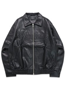 画像1: 【送料無料】NEW ERA SYNTHETIC LEATHER JACKET YANKEES BLK (1)