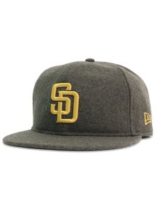 画像1: NEW ERA 9FIFTY SOFT BUCKRAM MELTON PADRES KHAKI/GOLD (1)