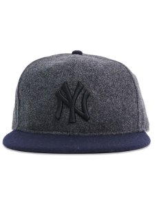 画像2: NEW ERA 9FIFTY SOFT BUCKRAM MELTON YANKEES GREY/NAVY (2)