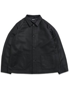 画像1: 【送料無料】SCHOTT LAMB LEATHER COVERALL JACKET BLACK (1)