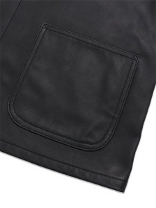 画像4: 【送料無料】SCHOTT LAMB LEATHER COVERALL JACKET BLACK (4)