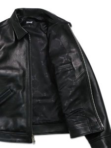 画像6: 【送料無料】SCHOTT LEATHER TRACKER JACKET BLACK (6)