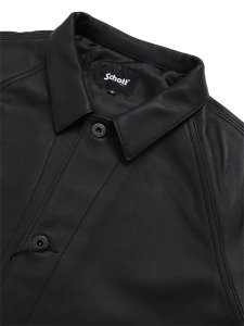 画像3: 【送料無料】SCHOTT LAMB LEATHER COVERALL JACKET BLACK (3)