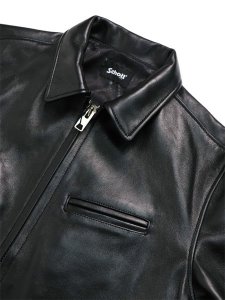 画像3: 【送料無料】SCHOTT LEATHER TRACKER JACKET BLACK (3)