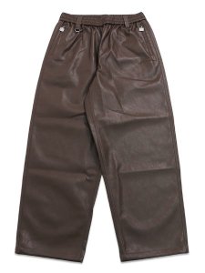 画像1: 【送料無料】FUBU FAUX LEATHER EASY PANTS (1)