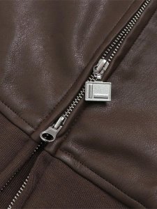画像5: 【送料無料】FUBU FAUX LEATHER ZIP HOODIE (5)