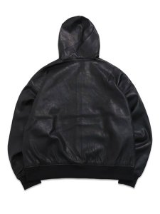 画像2: 【送料無料】FUBU FAUX LEATHER ZIP HOODIE (2)