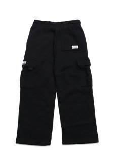 画像2: 【KIDS】PRO CLUB KIDS FLEECE OVERSIZED CARGO SWEAT PANT BLACK (2)