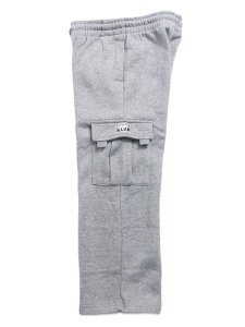 画像8: 【KIDS】PRO CLUB KIDS FLEECE OVERSIZED CARGO SWEAT PANT HEATHER GREY (8)
