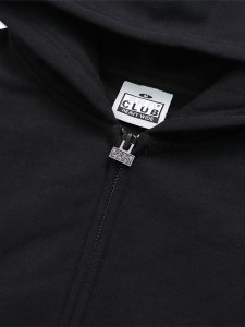 画像3: 【送料無料】PRO CLUB HEAVYWIDE FLEECE ZIP UP HOODIE BLACK (3)