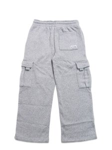 画像2: 【KIDS】PRO CLUB KIDS FLEECE OVERSIZED CARGO SWEAT PANT HEATHER GREY (2)