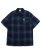 画像1: CALTOP FL PLAID S/S SHIRT OCEAN/BLACK (1)
