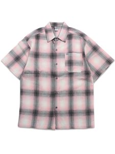 画像1: CALTOP FL PLAID S/S SHIRT PINK/GREY (1)
