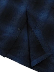画像4: CALTOP FL PLAID S/S SHIRT OCEAN/BLACK (4)