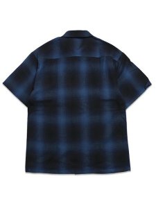画像2: CALTOP FL PLAID S/S SHIRT OCEAN/BLACK (2)
