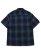 画像2: CALTOP FL PLAID S/S SHIRT OCEAN/BLACK (2)