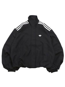 画像1: 【送料無料】ADIDAS BLOUSY CHECK TRACK TOP-BLACK (1)