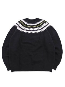 画像2: 【送料無料】EXPANSION FEATHER AND PIKE SWEATER BLACK (2)