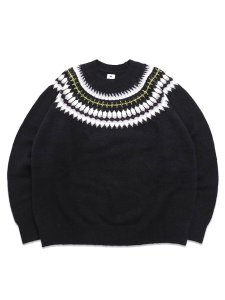 画像1: 【送料無料】EXPANSION FEATHER AND PIKE SWEATER BLACK (1)