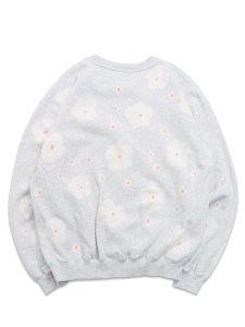 画像2: 【送料無料】WHIMSY SOCKS FLOWER TIE-DYE CREWNECK ASH GREY (2)