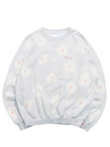 画像1: 【送料無料】WHIMSY SOCKS FLOWER TIE-DYE CREWNECK ASH GREY (1)