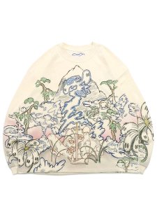 画像1: 【送料無料】WNTD APPAREL PEN SKETCH THERMAL LS TEE (1)
