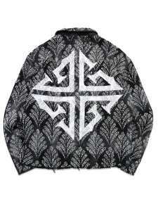 画像2: 【送料無料】GUAPI OBSIDIAN BLACK EMBELISHED SHIRT (2)