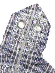 画像3: 【送料無料】GUAPI BLUE SKELETON HALF ZIP HOODIE (3)